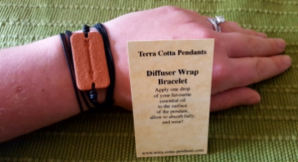 Terra Cotta Pendants - Wrap Bracelet